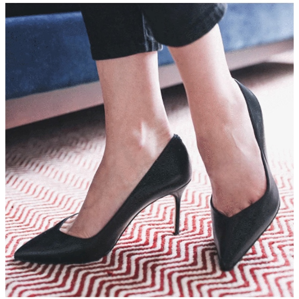 Sarah Flint Perfect Pump 85 - Black Italian Leather - Size 6.5